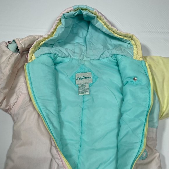 Baby Gitano Snow Suit Size 24T Pastel colors snap on mittens full‎ zip hooded - Picture 10 of 15